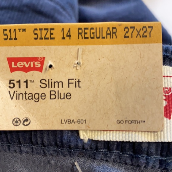 Levi’s SZ 14 27 x 27 511 Slim Fit Corduroy Jeans - Picture 8 of 9
